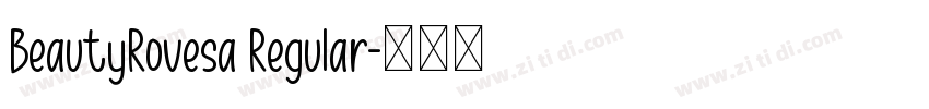 BeautyRovesa Regular字体转换